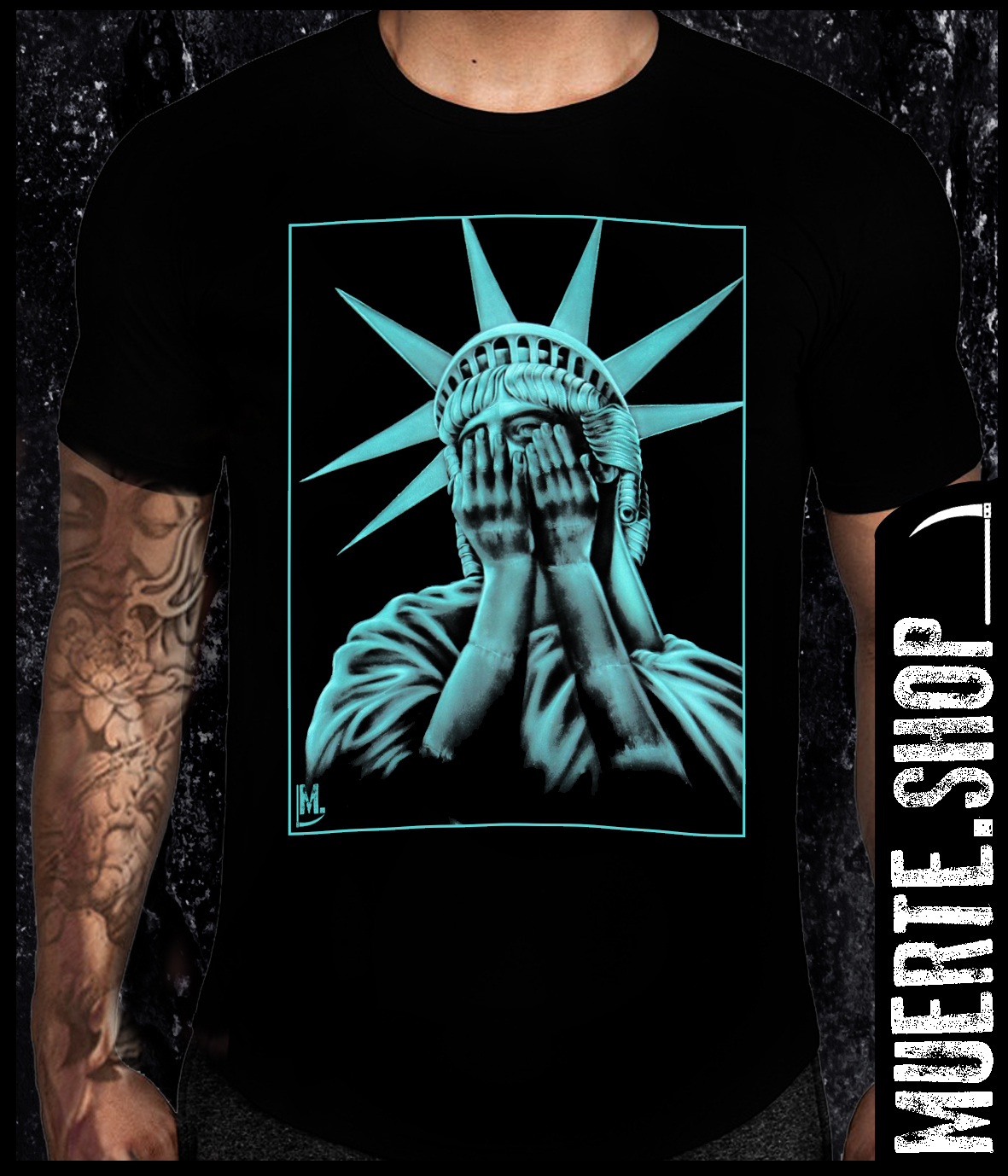 Черна тениска LADY LIBERTY TEARS Черна тениска LADY LIBERTY TEARS